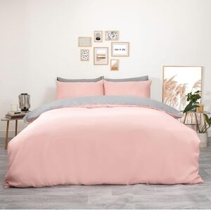 Pink /grey duvet cover